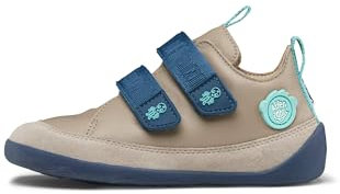 Affenzahn Barfußschuh Leder Buddy super weich mit Klettverschluss Frühling Sommer Herbst Größe 21-32 Oktopus - Beige, 24 EU