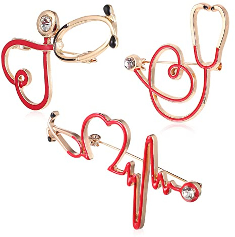 Estetoscopio Broches Doctor Estudiantes Insignia Collar