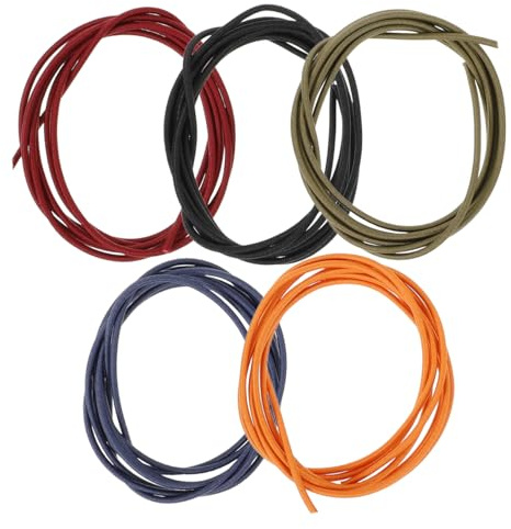 Sewroro 5 Pz Corda Di Nylon Elastico Per Notebook Viaggio - Fissaggio Regolabile 100Cm Resistente E Leggera Adatta Per Attività Outdoor E Bivacchi