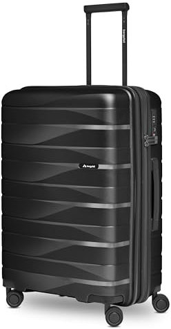 Bergpfeil Mittelgroßer Hartschalen Check-in Koffer |Trolley erweiterbar 45 x 27 x 66 cm aus hochwertigem Polypropylen-Material | Unisex Koffer nur 3,7 kg | Doppelrollen & TSA-Schloss (Travel)