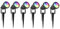Greenclick RGB Gartenleuchte 21m 6er LED Gartenstrahler mit Strom Erdspieß 12V 3W 1800lm Farbig Gartenbeleuchtung IP65 Wasserdicht Bunt Gartenlampe mit Fernbedienung Timer für Garten Yard Rasen Zaun
