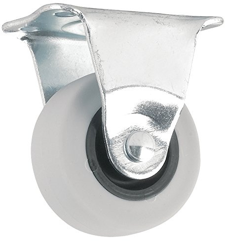 Shepherd Hardware TPR Rubber Caster Wheel with Rigid Non-Swivel Top Plate - 2-Inch - 90 lb. Load Capacity - Non-Marking for Use in Hospitals, Food Service, & Other Institutional Applications