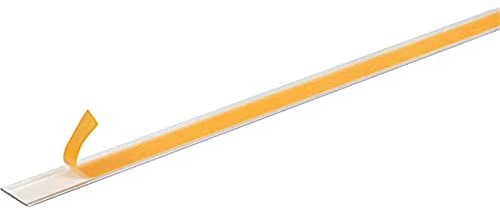 Alberts 433659 Profilé plein plat | autoadhésif | aluminium, couleur argent, anodisé | 1000 x 30 x 2 mm