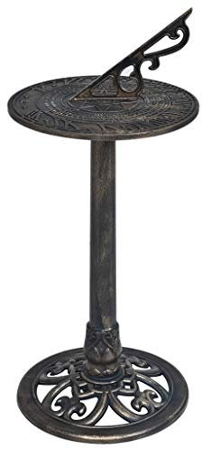 Goliraya Meridiana Bronzo Mridiana da Esterno 35,5x82 cm Meridiana Decorazione da Giardino in Plastica