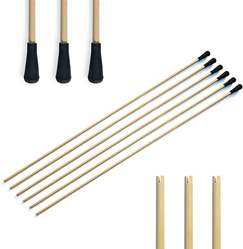 SHARROW 24 Piezas Flechas de Objetivo de Seguridad de Tiro con Arco Ejes de Flecha de Madera con Punta de Flecha de Goma para Niños Principiantes Práctica de Juegos para Adultos (Tipo 1)