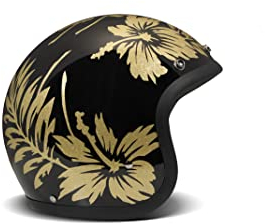 DMD Vintage Flower Motorrad Jethelm, S