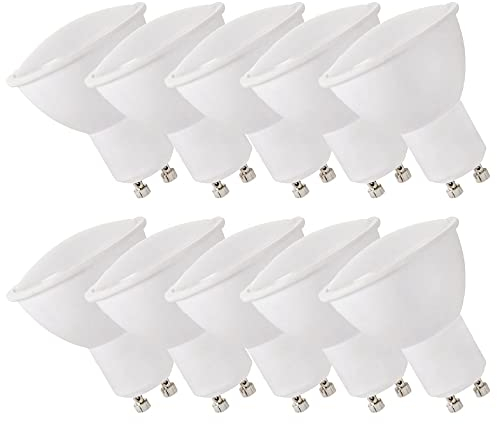 NCC-Licht Spectrum Lot de 10 ampoules LED à réflecteur 1,5 W = 22 W GU10 120 lm Blanc chaud 3000 K 120°