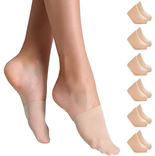 Yilanmy Half Toe Socks 4/6/8 Pairs, Toe Topper No Show Socks for Women