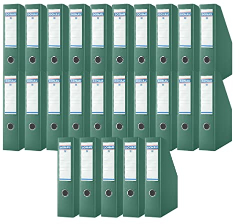 DONAU 3949001PL-06 Stehsammler Stehordner Archive Box Pappe/ 25er Pack/ 25 Stück/ Karton - Blau /bis zu 750 Blatt Für Büro, Schule und Zuhause zur Aufbewahrung von Dokumenten im A4 Format