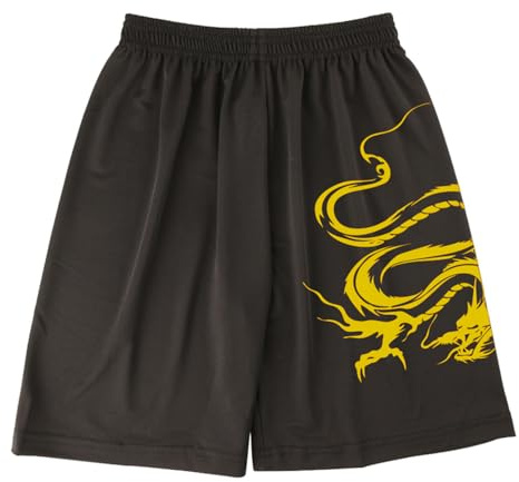 Libaobaoyo Kids Boys Kung Fu Shorts Martial Arts Basketball Sports Half Pants Kickboxing Training Trunks Black