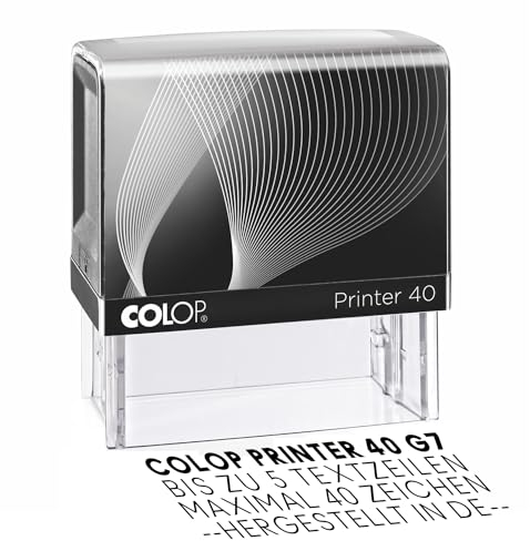 Personalisierter Stempel Stamp By Me | Selbstfärbend mit Individuellem Wunschtext zum Bestellen | Namensstempel, Adressstempel, Firmenstempel & Co zu Verwenden | Abdruck Schwarz, 5 Zeilen, 58x22mm