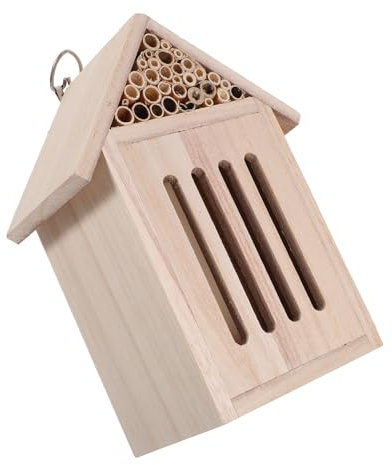 HANABASS Insektenhaus Aus Holz Insektenhotel Für Garten Bienenhotel Vogelhäuschen Insektenkasten Schmetterlingshaus Marienkäferunterstand Naturdeko Für Draußen