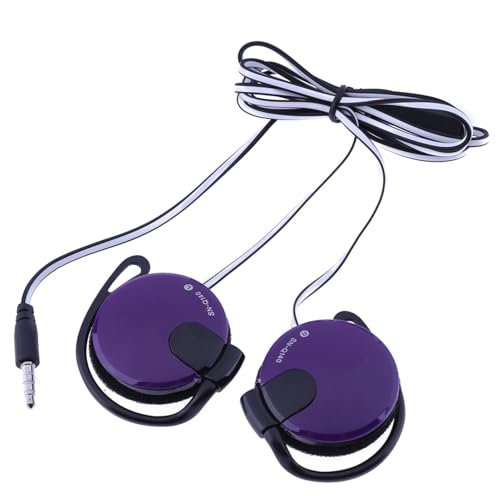 Casque filaire avec clip - Écouteurs supra-auraux de 3,5 mm, les écouteurs avec câble type clip sont fiables | entraînement, jogging, randonnée, escalade, excursions