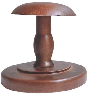 Tiardey Vintage hatthylla Rustik hattställ i trä Bordsställ hatthylla Kupolformad brun cowboyhatthylla Perukställ Hjälmställ Lämplig för garderob Heminredning (liten)