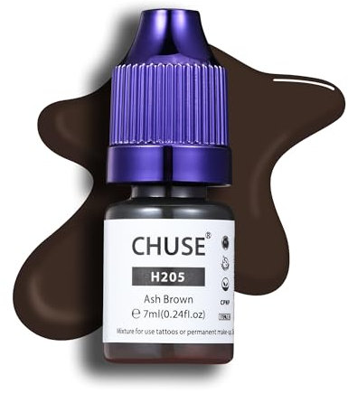 CHUSE Pigments liquides hybrides pour sourcils PMU 0,24 oz/7 ml (H205 Brun cendré)