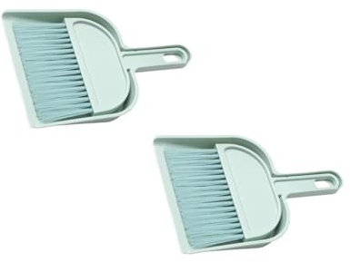 OATIPHO 2 Set Set di di Scopa Desktop Pavimenti spolverino Domestico Portatile MOPS Kit Scopa Manuale Scopa da Camera Scopa Carina Coniglio Frusta Scopa per Auto pp Blu
