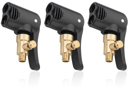 3 stycken svarta däckbärande däck, uppblåsbara skratta bildäck, cykelventiladapter, uppblåsbara däcktillbehör.