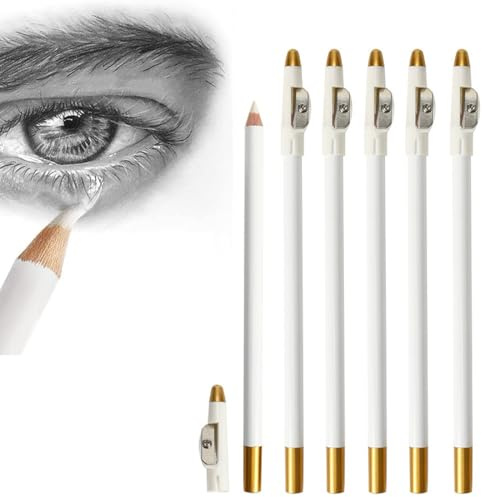 COYUN 6 Pcs di Bianco Gomma Matita Morbido Facile da Trasportare e Tenere in Mano Gomma Penna per Artista con Precisione per Schizzi, Illustrazioni Disegni a Carbone per Artisti e Principianti