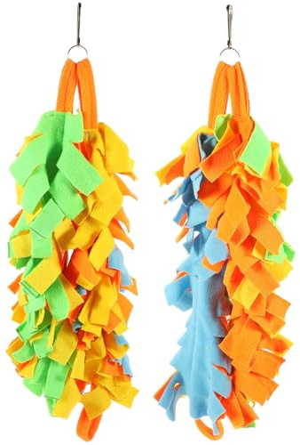 Generico Giocattolo Altalena Sospeso per Pappagalli e Criceti, Set 2 Pezzi in Materiale Sicuro e Resistente All'usura, Giocattolo da Mordere e Arrampicarsi per Gabbia, Adatto per Attività