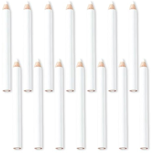14PCS Tailors Chalk Pencils, Water Soluble White Fabric Marking Pencils, Washable Wooden Fabric Marker Chalk Pens for Sewing, Quilting, Dressmaking, DIY Crafts