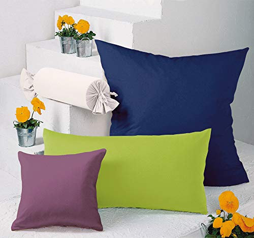 Erwin Müller Kissenbezug, Kissenhülle Memmingen Interlock-Jersey aubergine Größe 40x80 cm - formstabil, faltenfrei, anschmiegsam, mit Reißverschluss