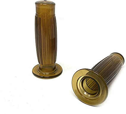 Braune Griffe für Motorrad Cafe Racer Projekt Trike Für 22mm 7/8 Stangen