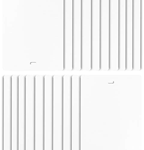 DALIX PVC Vertical Blind Replacement Slats Curved Smooth White 98.5 x 3.5 (20-Pack)