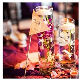 Wenzel: Maxi-Schwimmkerzen - 8 Stück - weiß - groß & lange Brenndauer (8 Std.)