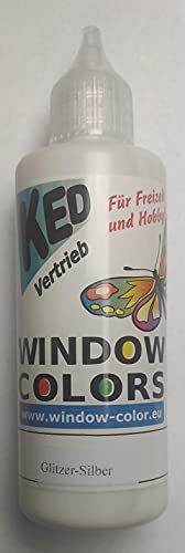 Creall Window-Color-Premiumfarbe Fensterfarben frei wählbar auch Konturenfarbe (Glitter-Silber) ERSATZARTIKEL