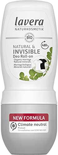 lavera Deo Roll-On NATURAL & MILD 48h - vegan - Naturkosmetik - Bio-Hafer & natürliche Mineralien - ohne Aluminium - klimaneutral - 48h Schutz - dermatologisch getestet - 50ml