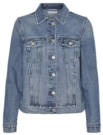 VERO MODA Damen VMZORICA LS Denim Jacket Mix NOOS 10279789, Medium Blue Denim, M