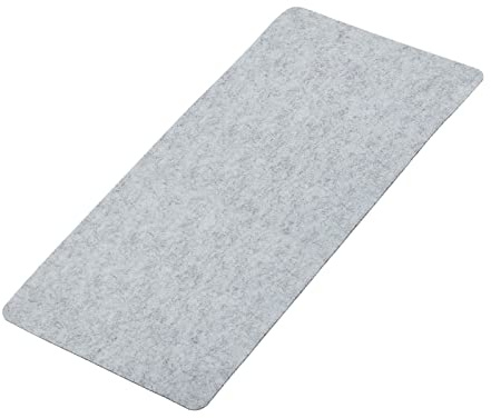 YOKIVE Desk Mat Protector, Felt Double-Sided Soft | Laptop Pad Writing Mat for Desktop Keyboard Mouse (Light Gray, 23.62x11.81 Inch)