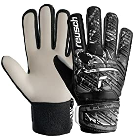 Reusch Torwarthandschuhe Attrakt Starter Solid mit gutem Grip und Innennaht Schnitt, Schwarz, 11
