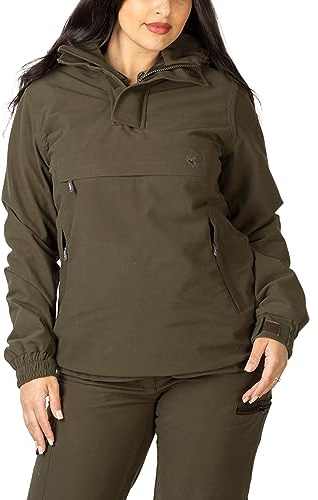 Ladies Shooting Smock Womens Waterproof Hunting Smocks Mesh Lined Field Jacket (as8, numeric, numeric_16, regular, regular, Olive)