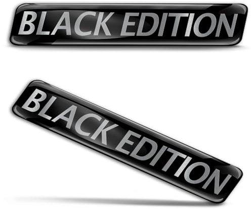 Biomar Labs 2 x Aufkleber 3D Gel Silikon Stickers Autoaufkleber Auto Motorrad Fahrrad Laptop PC Tablet Black Edition KS 75