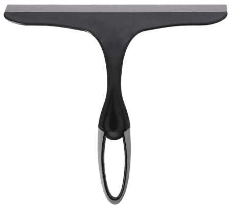 Inbagno Spazzola tergivetro da Doccia Nero in plastica, Multiuso Lava vetri o specchi, Installazione da Appendere