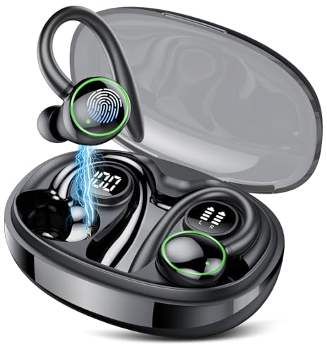 Bluetooth kopfhörer sport, Kopfhörer Kabellos Bluetooth 5.3 mit 4 Mic, In Ear Kopfhörer Bluetooth ENC Noise Cancelling, HiFi Stereo Ohrhörer mit Dual LED-Anzeige, 48 Std Spielzeit, IP7 Wasserdicht