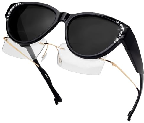 Face Shadow Surlunettes de Soleil Femme Homme Polarisées, Œil de chat