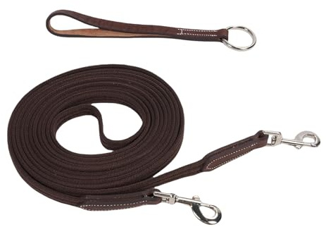 Irfora Rêne de Cheval en Cuir épais avec Boucle à Pression Rotative, Poignée Confortable pour Les Cavaliers
