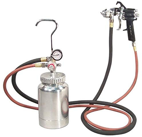 Astro Pneumatic Tool 2PG7S 2 Quart Pressure Pot with Gun and Hose - Black Handle - 1.2mm Nozzle