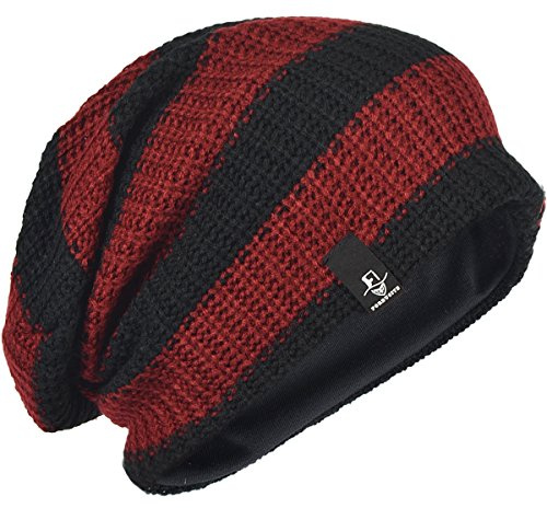 FORBUSITE Mens Slouchy Long Beanie Knit Cap for Summer Winter, Oversize