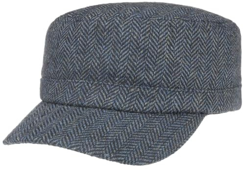 Lipodo Armycap fiskbensmönster – paraplykeps för män/kvinnor – yllemössa – vintermössa militärlook – sportmössa höst/vinter – mössa
