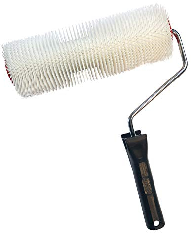 Green Home - Rodillo de Pelusa (25 cm, Pinza metálica de un Solo Brazo), Longitud de los Picos: 21 mm, Calidad Profesional, Rodillo de púas para airear los revestimientos de Suelo