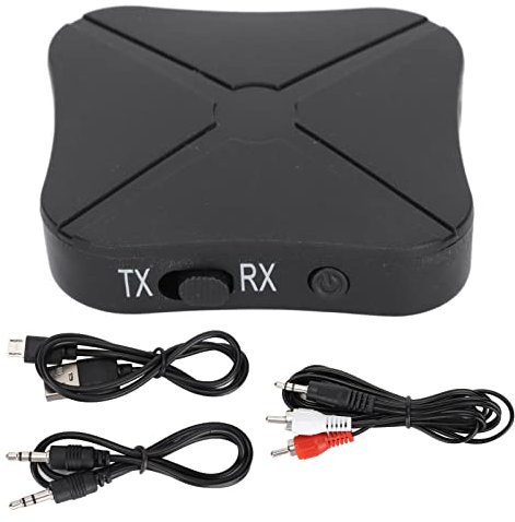 Receptor Bluetooth, Transmisor Receptor Bluetooth Ligero 2 en 1, Transmisor Inalámbrico Portátil con 6 Horas de Duración de la Batería Apto para Computadoras Auriculares