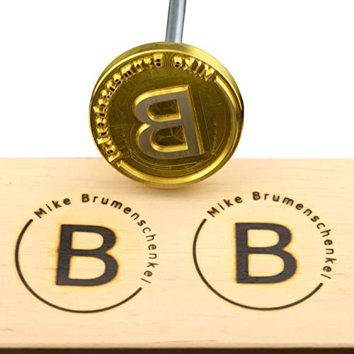 Brandeisen, personalisiertes Logo, Brandeisen für Holz, individuelles Holz, Brandeisen, Lederstempel für Holzbearbeitung, handgefertigt von Design (2.5cm)