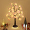 Albero di ciliegio illuminato, 24 luci a LED, fiori di ciliegio artificiali, decorazione da tavolo, luce notturna fiabesca, decorazione domestica per comodino, matrimonio, soggiorno, ristorante
