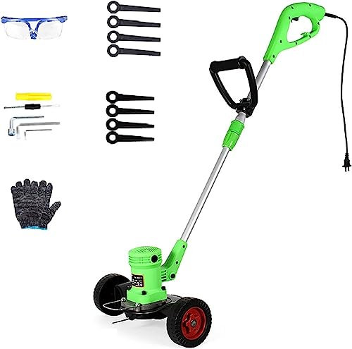 NAKEAH Rasaerba Plug-in ad Alta Potenza da 680 W con Rullo a 3 velocità Regolabile a Spinta Manuale Diserbatrice a 2 Stili for Uso Domestico Piccolo tagliaerba