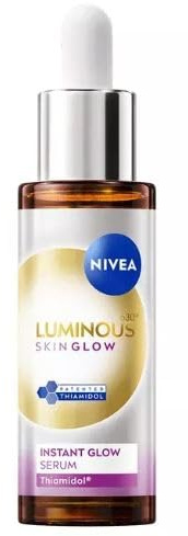 NIVEA LUMINOUS630 SKIN GLOW - Sérum Glow Instantáneo - Serum Facial Hidratante Antimanchas - Refina Poros - Thiamidol, Niacinamida y Aloe Vera - Reduce el Exceso de Grasa - Todo Tipo de Pieles - 30 ml