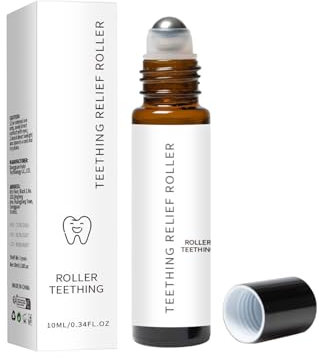 A Thousand Roses Natural Teething Roller & Relief Oil, Zahnen Natürliche Schmerzlinderungsrolle für Babys, Zahnungshilfe Teething Care, Zahnen Massage Roller Beruhigendes Öl (1PC)
