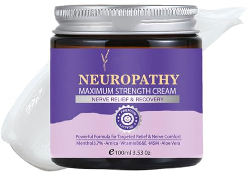Neuropatía Máxima Fuerza Crema 238g, Crema De Piel Para El Pie Del Cuello, Crema De Dolor Neuropatía, Crema De Masaje Muscular Natural,Calmante Cuidado Personal Bálsamo,Ingredientes Naturales